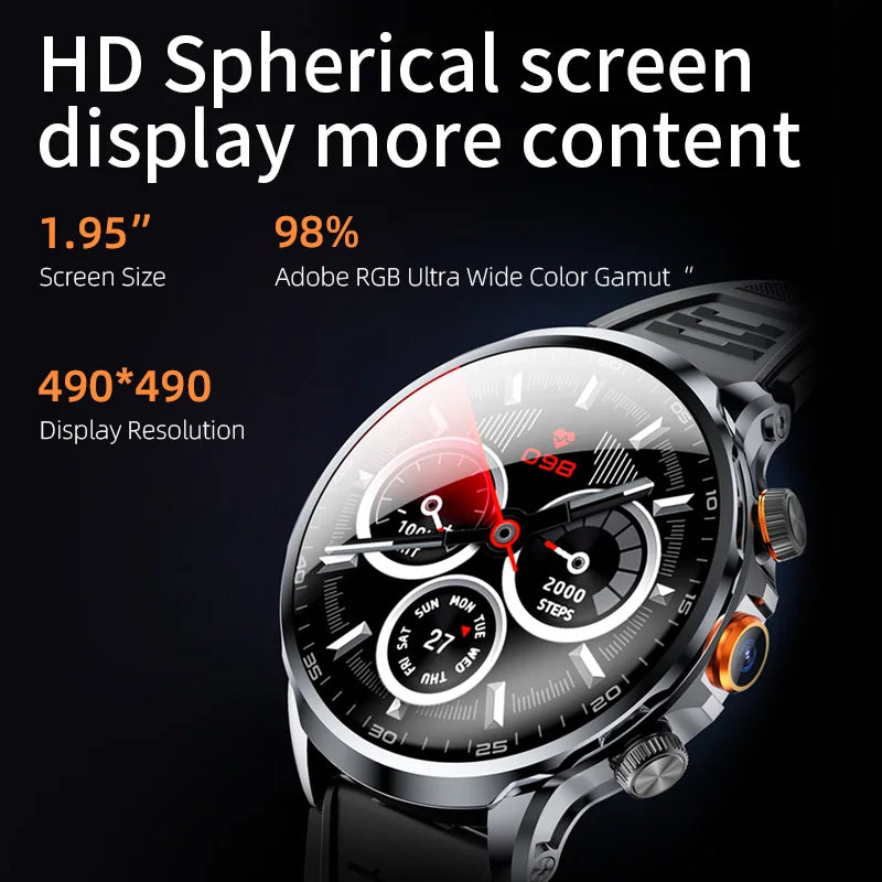 Popular 2026 Android Smart Watch Global Net Video Tiktok Youtube WiFi GPS HD Screen Camera Fitness Track 4G SIM Card Sport Reloj