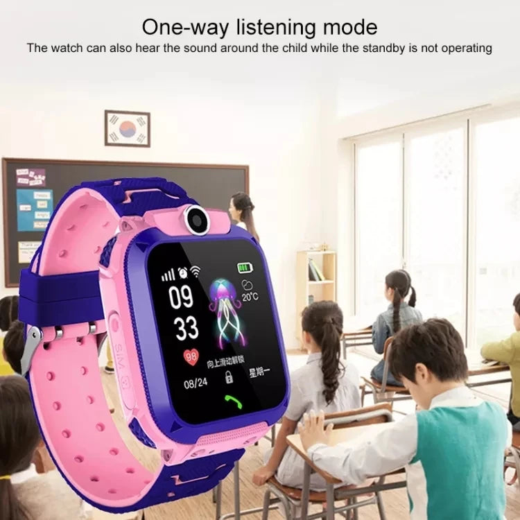 Hot Selling Kids Watch Q12 GPS LBS Tracker Video Call SOS Do Not Disturb Class Mode Waterproof Smartwatch