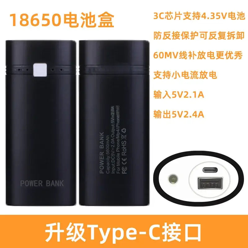 2A Type-C Multi-Functional Battery Box Power Bank – DIY Portable Charger