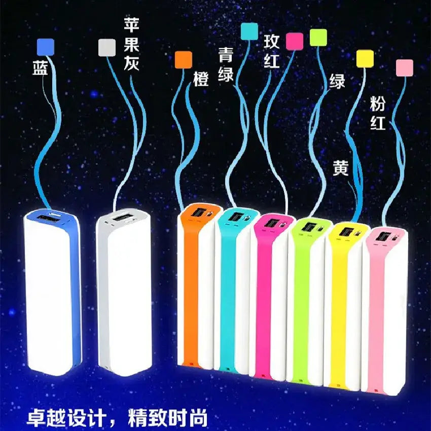 Portable Mini Power Bank – Colorful Roman Design Compact Fast Charging Charger
