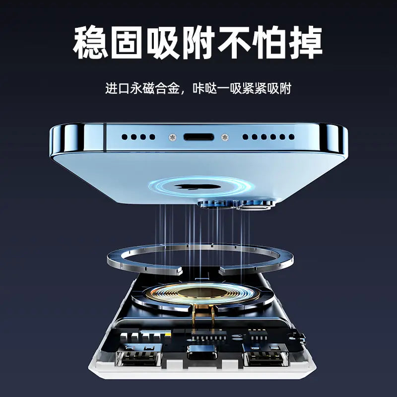 Transparent MagSafe Magnetic Wireless Power Bank 20000mAh – Portable Fast Charging Power Bank