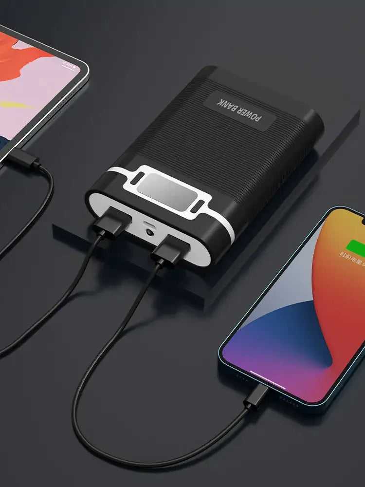 4-Cell 18650 Battery Power Bank Case – Solder-Free Rechargeable Power Bank with Reverse Protection