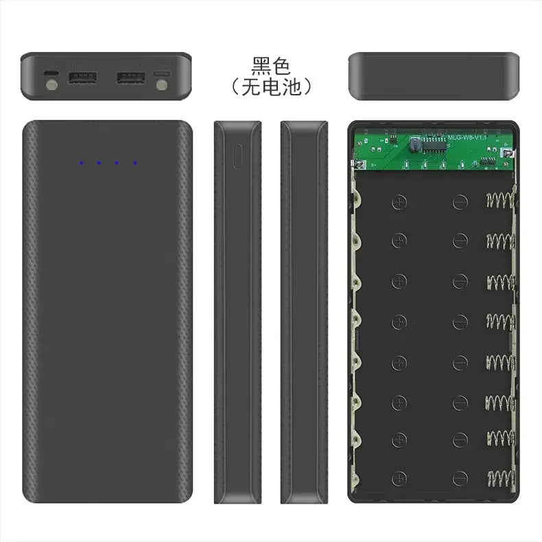 Type-C 8-Cell 18650 Battery Charger – Weld-Free USB Charging Board