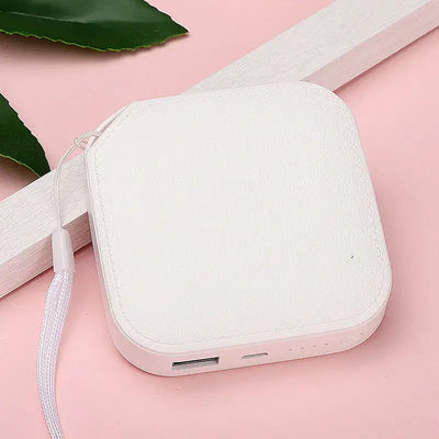 Mini Portable Power Bank 20000mAh – Compact White Fast Charging Battery Pack