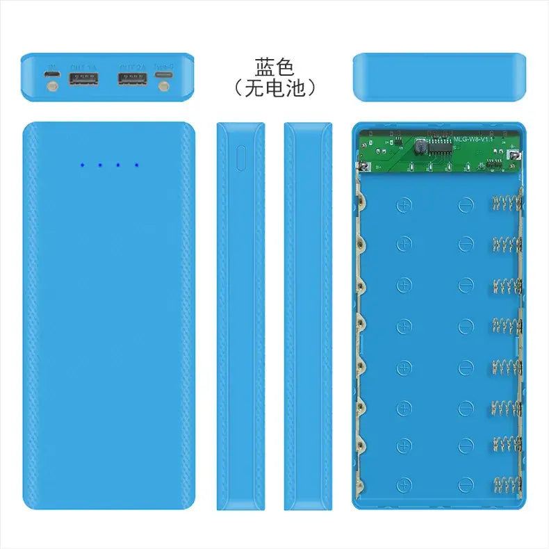 Type-C 8-Cell 18650 Battery Charger – Weld-Free USB Charging Board