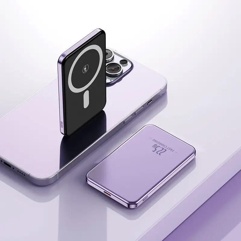 Ultra-Thin MagSafe Magnetic Wireless Power Bank 10000mAh – Aluminum Alloy Mini Charger