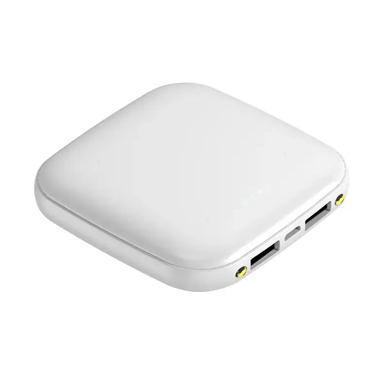 Mini Portable Power Bank 20000mAh – Compact White Fast Charging Battery Pack
